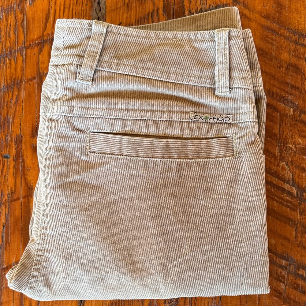 ExOfficio Corduroy Pants Straight Leg Light Tan Casual Women’s 4